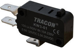 Tracon mikrokapcsoló ütközős 250 V/16(4) A, 6, 3x0, 8 mm, IP00 - KW3-01 (KW3-01)