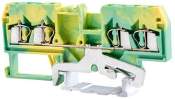 Tracon Védővezető ipari sorozatkapocs, rugós, sínre, zöld/sárga 0, 08-2, 5 mm2 4p TSKC2, 5/4JD Tracon (TSKC2,5/4JD)