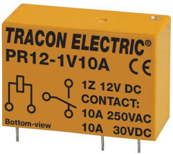 TRACON Print relé 12V DC / 1×CO, 10A, PR12-1V10A Tracon (PR12-1V10A)