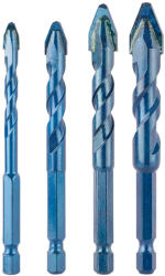 NEO TOOLS Univerzális keményfémlapkás fúrókészlet, 1/4" hatszög szárral, 6, 8, 10, 12mm, 4db (08-946) - olaj