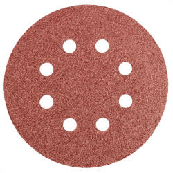 GRAPHITE Csiszolópapír, tépőzáras 125mm, K60, 5db. , 8 lyukkal (55H940)