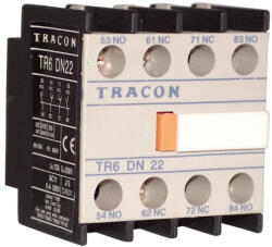 Tracon homlokoldali segédérintkező 2A, 4×NC TR1D/F és TR1E kontaktorokhoz - TR6DN04 (TR6DN04)