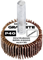 GRAPHITE Csiszolókerék csapos 30x15x6mm, P40 (58T400)