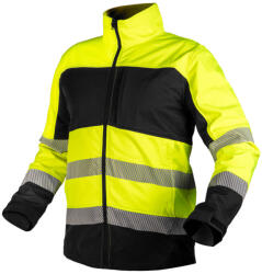 NEO TOOLS Láthatósági munkavédelmi kabát, softshell, neonsárga-fekete, XL (81-702-XL)