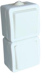 TRACON Falon kívüli váltókapcsoló+csatlakozóaljzat 16A/250VAC, IP54 TR-PH08 Tracon (TR-PH08)