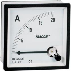 TRACON Analóg egyenáramú ampermérő közvetlen méréshez 48x48mm DCAM48-20 Tracon (DCAM48-20)