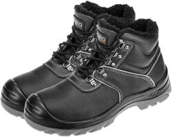 NEO TOOLS Munkavédelmi bakancs, hőszigetelt, bőr felsőrész, acélbetét, csúszásmentes talp, S3 SRC, 45 (82-168-45) - olaj