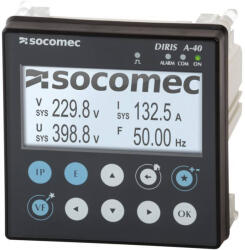 Socomec DIRIS A40 ETHERN MODBUS 3I 2O 96 x 96mm multifunkciós táblaműszer, Digiware 48250501 Socomec (48250501)