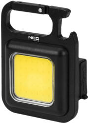 NEO TOOLS Kulcstartó lámpa, COB led, akkumulátor, palacknyitóval és mágnessel (99-109) - olaj