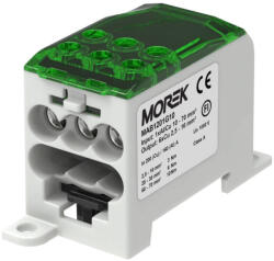 Morek Elosztóblokk, OJL 200A, zöld, 1xAl/Cu10-70 - 6Cu2, 5-16 MAB1201G10 (MAB1201G10)