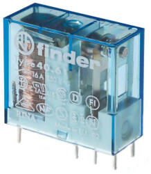 Finder 40.61. 9.006 miniatűr print/dugaszolható relé 1CO(váltó) 16A 6V DC, 5mm lábkiosztás (40.61.9.006.0000)