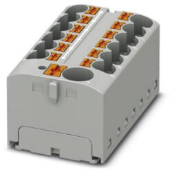 Phoenix Contact Elosztóblokk PTFIX 10/12X4-G GY, 0, 5-10mm2, 57/32 A 450 V ragasztható, rugós csatlakozás, 3274010 (3274010)