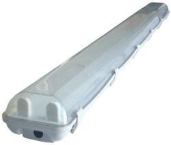 TRACON por- és páramentes lámpatest 2x58W T8 EVG, elektronikus előtéttel, PC búrás, IP65 - TLFV-258E (TLFV-258E)