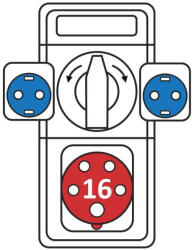 SEZ DK a. s Ipari kombináció kapcsolós, IP44 ROS 4/V-12 LP /S (200841) SEZ (1001073300)
