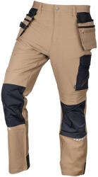 NEO TOOLS Munkásnadrág, Mix&Match, 4 irányú sztreccs, 230g/m2, külső csavarzsebek, Cordura erősítések, bézs-fekete, S (81-296-2-S)
