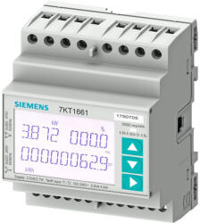 Siemens 7KT1672 fogyasztásmérő, 3F, áramváltós (5A), 0.5 s, MID hitelesítés nélkül, S0 interfész (7KT1672)