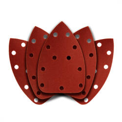 GRAPHITE Csiszolópapír deltacsiszolóhoz, tépőzáras, 11 lyukas 140 x 140 x 80 mm, K240, 5 db (54H015)