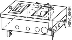 Siemens BVP: 203151 BD2-AK2M2/2CEE165A163 leágazó, 2x3C 16A kismegszakító, 2x5P 16A ipari aljzat (BVP:203151)