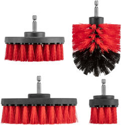 GRAPHITE Tisztítókefe készlet fúró-csavarbehajtó gépekhez, 1/4" -os hatszög szár, 4db (57T437)