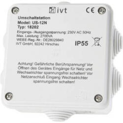 IVT Inverter átkapcsoló állomás, 2760 VA, 230 V/AC, IVT US-12N (18202)