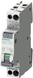 Siemens 5SV1316-1KK02 áramvédős kismegszakító, 1C+N, 2A, 6kA, 30mA, AC típus (1 modulos) (5SV13161KK02)