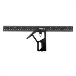 NEO TOOLS Kombinált derékszög és vonalzó, 30cm (72-127)