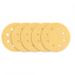 GRAPHITE Tépőzáras csiszolópapír 180mm, k180, 5db, 8 lyukkal, csiszológéphez 59g263 (54H024)