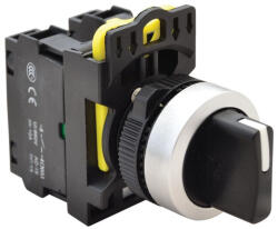 TRACON Karos kapcsoló, háromállású, rugóvisszatérítéses 2×NO, 5A IP65 NYK3-S34BK Tracon (NYK3-S34BK)