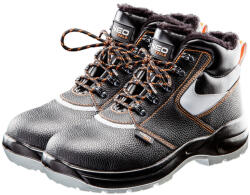 NEO TOOLS Hőszigetelt, vízálló munkabakancs, bőr, S3SRC, acélbetéttel, béléssel, 44 (82-145)