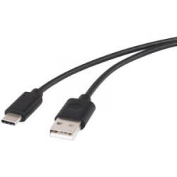 Renkforce USB 2.0 Csatlakozókábel [1x USB 2.0 dugó, A típus - 1x USB-C dugó] 1.00 m Fekete Aranyozatt érintkező (RF-4288947)