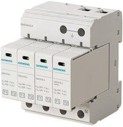 Siemens 5SD7414-2 kombinált túlfeszültség levezető, T1+2/B+C, 3+1P, 50kA, 335/264V, TNS/TT (5SD74142)