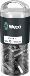 Wera 851/1 Z DIY 100 SiS ecess-Bits Kereszthornyú bit PH 2 Szerszámacél Ötvözött, Kemény edzett D 6.3 100 db (851/1 Z (100xPH2/25) DIY Box R) (851/1 Z (100xPH2/25) DIY Box R)