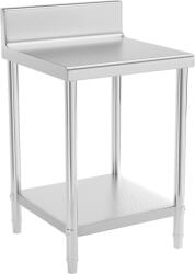 Royal Catering Rozsdamentes acél munkaasztal - ECO - 60 x 60 cm - 150 kg - hátsó peremmel - Royal Catering (RCAT-60/60-N)