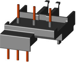 Siemens 3RA1921-1DA00 összeépítő elem S00 mágneskapcsoló és S00/S0 motorvédő közé, AC/DC (3RA19211DA00)