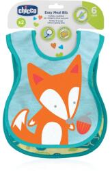 Chicco Easy Meal Bib 6m+ előke Green 2 db