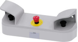 Siemens 3SU1803-3NB00-1AE1 kétkezes indítópult, műanyag, IP65, standard szerelvényekkel (2 db fekete gombafejű nyomó 1NO+1NC, 1 db vésznyomó 2NC) (3SU18033NB001AE1)