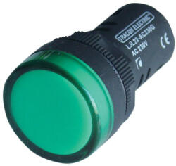 Tracon LED-es jelzőlámpa, zöld 12V d=22mm - LJL22-GA (LJL22-GA)