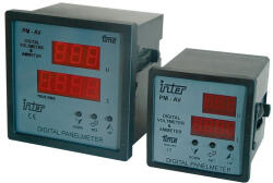 TRACON Digitális amper és voltmérő állítható áramváltó áttétellel 0-9500/5A AC DTT-1-96 Tracon (DTT-1-96)