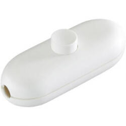 inter Bär 1 pólusú zsinórkapcsoló, 2 A 250 V/AC, fehér (fehér) (5044-008.01)