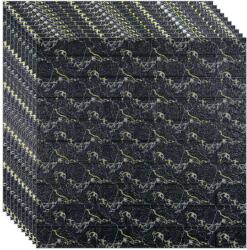 NEXTLY 50 x 3D NEXTLY öntapadós tapéta készlet, falra vagy mennyezetre, vízálló, állítható, erős ragasztó, könnyen felszerelhető, lefedettség 26, 5 nm, 70x77 cm, fekete-sárga, kód 72 (s50tpt72mare)