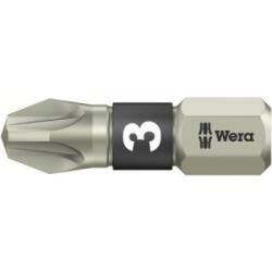 Wera Kereszthornyú PH nemesacél bitek, 25 mm 05071022001 Pozidriv PZ 36, 3 mm (1/4)Hossz: 25 mm (05071022001)