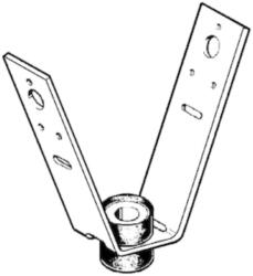 KOPOS Kábeltálca mennyezeti rögzítő trapézlemezre 100x100/M8 menetes szárhoz tűzálló, DSOS 8 ZNCR Kopos (DSOS 8_ZNCR)