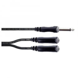 Cordial EY 0, 3 PGG 6.3mm jack - 2x 6.3mm jack kábel 0, 3m fekete (14884) (14884)
