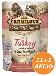 CARNILOVE Cat tasakos Turkey with Valerian - Pulyka macskagyökérrel mártásban 12x85g