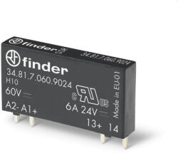 Finder 34.81. 7.024. 7048 SSR relé 1NO(záró) 0, 1A 24V DC érzékeny, 48V DC kimenet (34.81.7.024.7048)