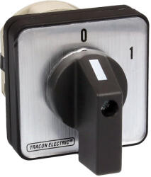 TRACON Kézikapcsoló, BE-KI 2P, 7, 5kW, 48×48mm, 60fok TK-256/2 Tracon (TK-256/2)