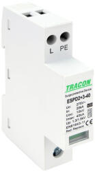 Tracon Túlfeszültség levezető T2+T3 egybeépített AC típusú 1+1P Imax40kA ESPD2+3-40-1+1P (ESPD2+3-40-1+1P)