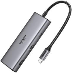 UGREEN Adapter / Hub USB-C 7w1 Ugreen CM498, 2x HDMI 4K@60Hz, 2x USB, PD 100W (45379) - scom