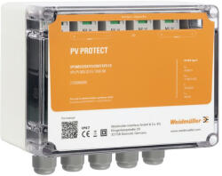 Weidmüller Túlfeszültség-védelmi készülék IP 67-es házban, napelemes rendszerekhez, 2 munkapont 2 sztring párhuzamosítására, T2-es túlfeszültségi védelem, PV 1100VDC, tömszelencés kábelbevezetés 2755960000 Weidm