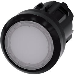 Siemens 3SU1001-0AA60-0AA0 világító nyomógombfej, fehér, reteszelt Sirius (3SU10010AA600AA0)